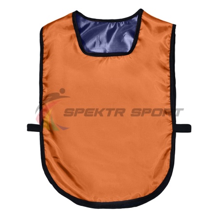 Купить Манишка футбольная двусторонняя универсальная Spektr Sport оранжево-синяя в Богородске 